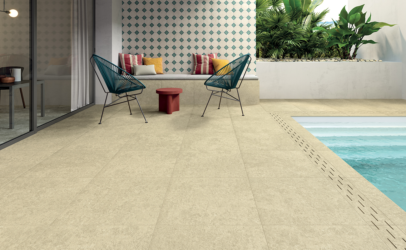 modern outdoor patio tiles over concrete