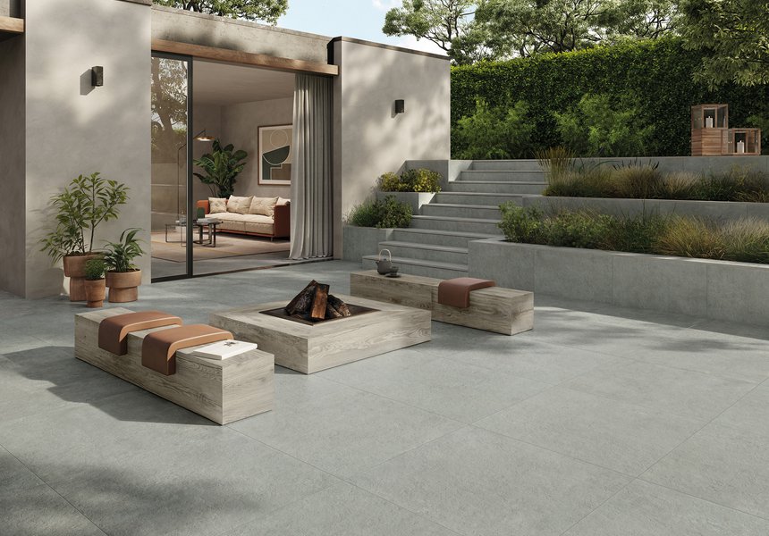 Stone effect tiles for outdoors Historica | Marca Corona